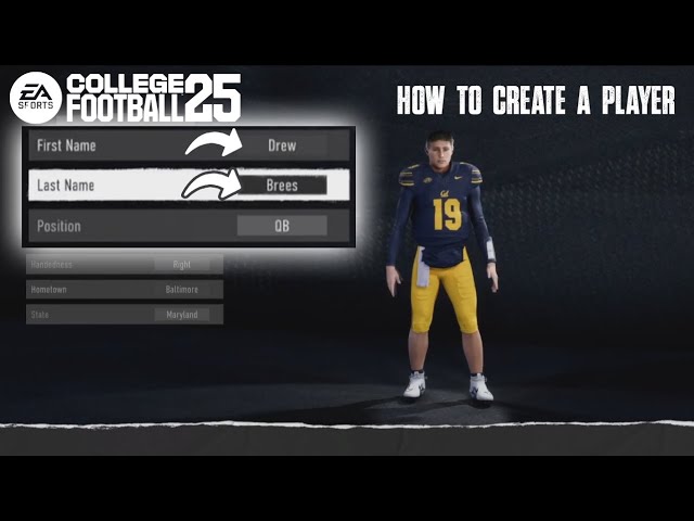 Step-by-Step Guide to Creating Your Player in College Football 25