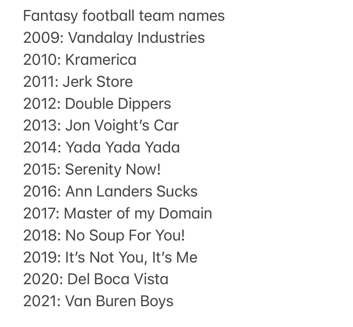 Seinfeld Fantasy Team Names: Creative and Witty Ideas