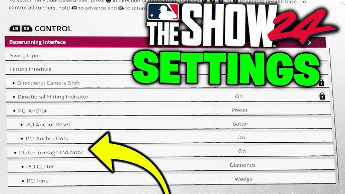 mlb the show 24 controls: basic guide and setting suggestion.