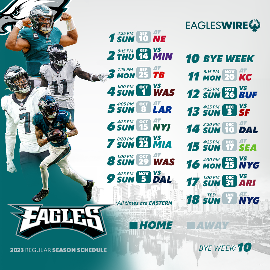 Eagles Schedule 2023: Easy-to-Read List of Every Game!